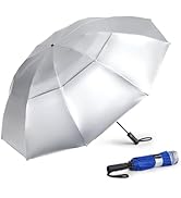 G4Free 46/54/62 Inch Large Compact Golf Umbrella Windproof 10 Ribs Reverse Travel Umbrella for Ra...