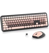 Vumilstek Black Pink Quiet Keyboard and Mouse Wireless(US-X110 Heimei)