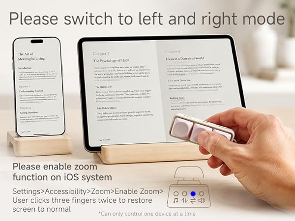 Connecting mobile phones and tablets to flip pages