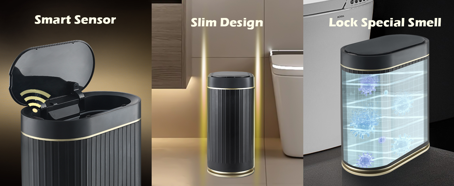 motion sensor trash can
