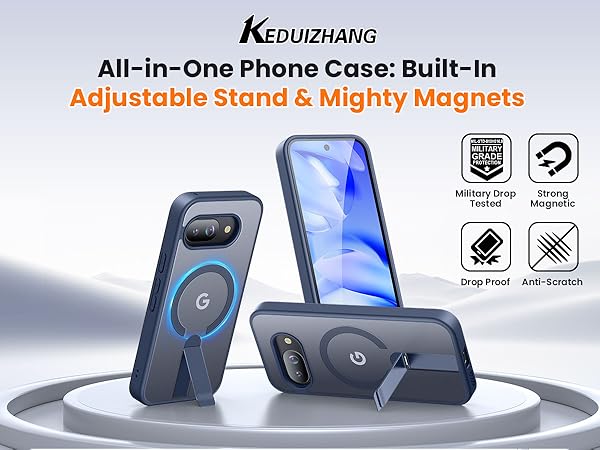 Built-In Adjustable Stand and Mighty Magnets