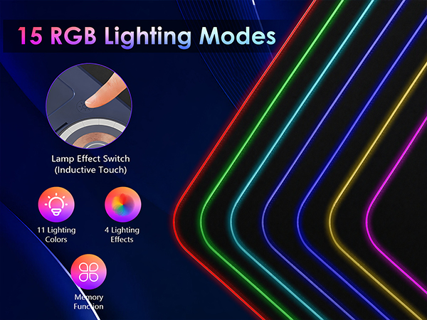 15 RGB lighting modes