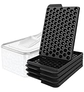 WIBIMEN Mini Ice Cube Trays, Small Tiny Round Pebble Crushed Nugget Ice Trays for Freezer with Li...
