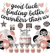 Roetyce Coworker Farewell Decorations, Rose Gold Good Luck Finding Better Coworkers Than Us Banne...