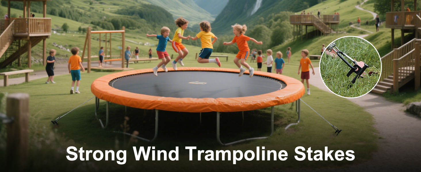 trampoline stakes