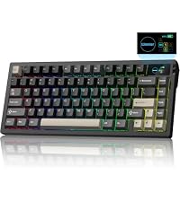 L98 Wireless Gaming Keyboard, 98 Keys Mechanical Keyboard with Smart Display and Knob, Bluetooth/2.4...