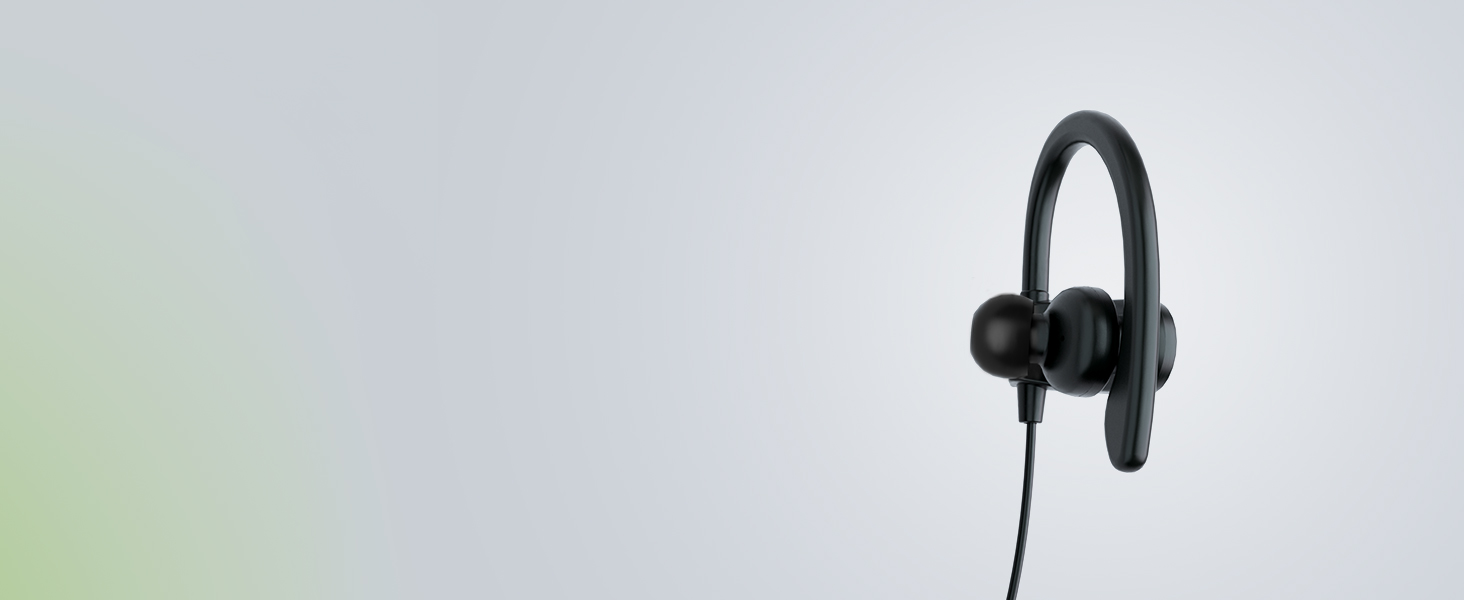 Avantree e171's earhook design close up.