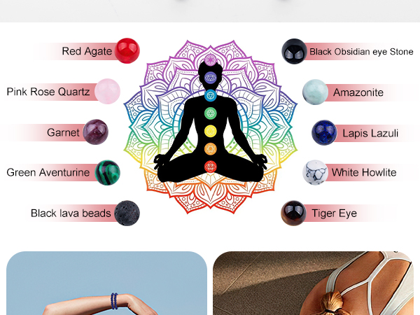 Natural Stone Healing Beads for Bracelets, Gemstone Beading &amp; Jewelry Necklace Making DIY Kit