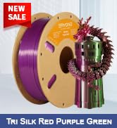 TRI Silk RED PURPLE GREEN