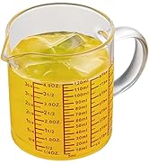Ackers BORO3.3 Measure Glass -[Insulated handle | V-Shaped Spout]-Made of High Borosilicate Glass...