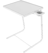 Adjustable TV Tray Table - TV Dinner Tray on Bed &amp; Sofa, Comfortable Folding Table with 6 Height ...