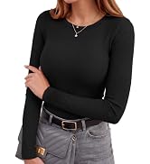GAYHAY Womens Long Sleeve Shirts Ribbed Basic Tops Fitted 2026 Fall Fashion | Tight Tshirt Clothe...