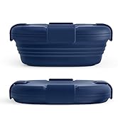 Stojo Collapsible Sandwich Box – Denim Blue, 24oz - Reusable Food Storage Container - To-Go Trave...