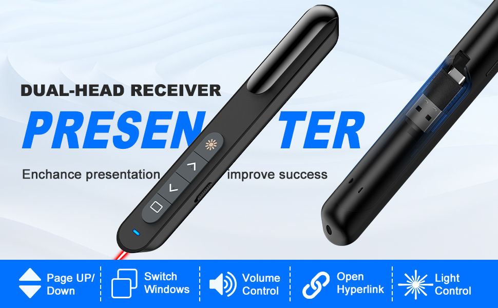 Dual-head Receiver Wireless Presenter