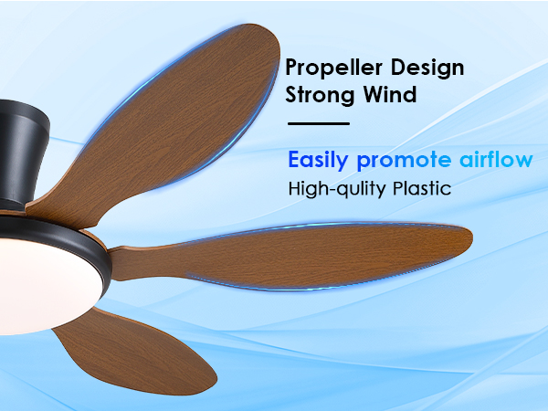 modern ceiling fan with light brown strong wind