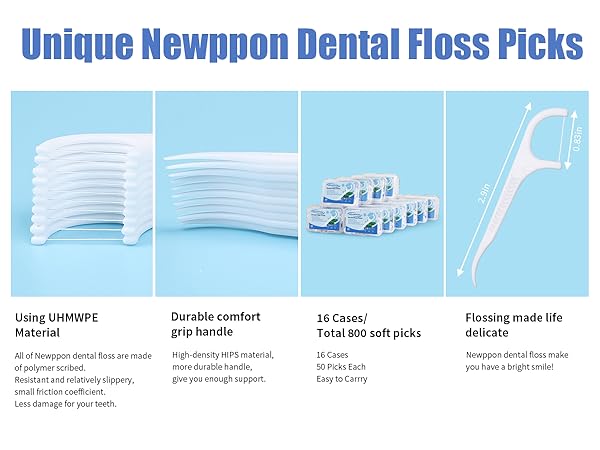 Newppon 800 Pack Dental Floss Picks