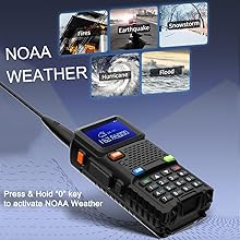 Ham Radio Handheld BAOFENG Radio 5RM 8W Long Range Walkie Talkies, UV-5R Upgraded Two Way Radio NOAA