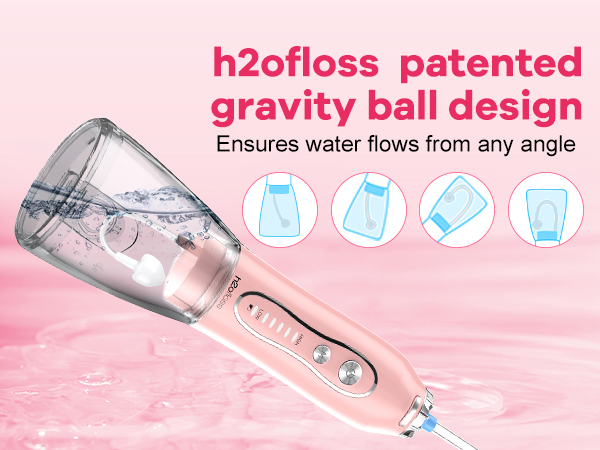 Patented gravity ball-h2ofloss cordless water flosser