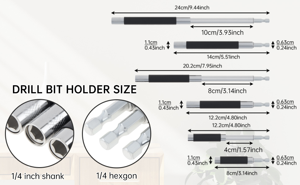 3-Piece Magnetic Screwdriver Bit Extension Set