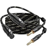 BEZOKABEL XLR to 1/4 Inch (6.35mm) TRS Cable, Balanced XLR Female to 1/4 Adapter 6FT 2Pack, Quart...