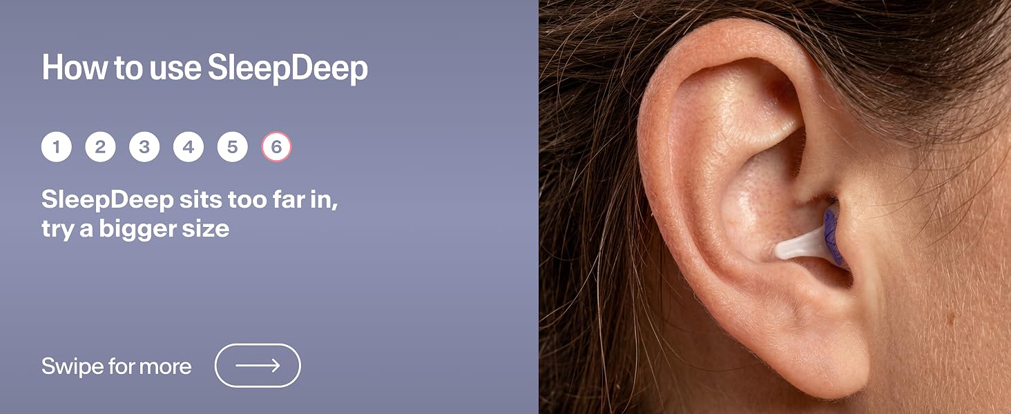 Steps on how to use Alpine SleepDeep sleeping ear plugs for side sleeper