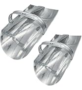 2pack Metal Feed Scoop for Livestock Heavy Duty Stackable Galvanized Large Grain Feed Scoop 2 Siz...
