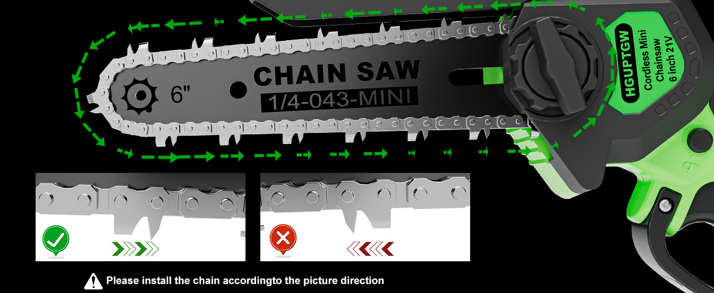 Properly install the chain