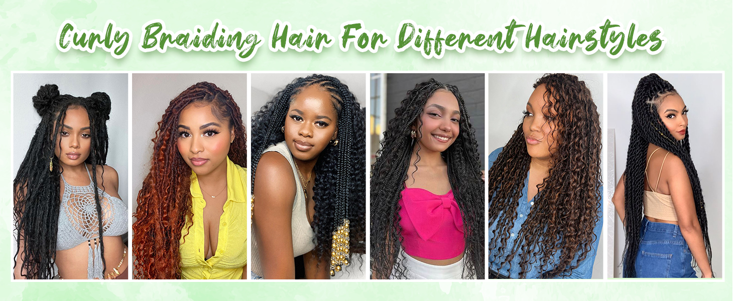 Deep wave braiding hair for boho hair