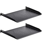 RackPath 1U Cantilever Universal Rack Shelf - 14in Deep – Rackmount Shelf for 19’’ AV/Network Equ...