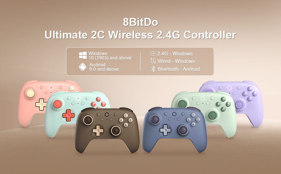 8Bitdo Ultimate 2C Wireless Controller for Windows PC & Android