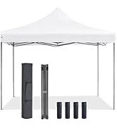 OLIXIS 10x10 Ft Pop Up Canopy Tent, Waterproof Portable Outdoor Shade Canopy with Sand Bags for B...
