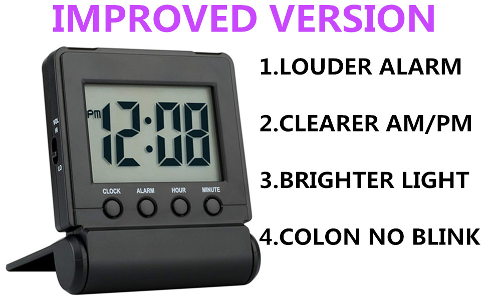digital alarm clock with louder alarm