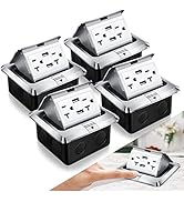 Hoolerry 4 Pack Pop up Floor Outlet Kit Waterproof Electrical Outlet Cover Box with 4.8A USB Char...