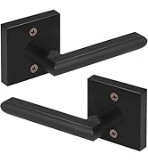 HOSOM Dummy Door Handles, Heavy Duty Decorative Single Side Non-Turning Square Lever Handle Knob ...