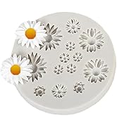 Daisy Silicone Molds, Flower Shaped Fondant and Chocolate Molds, Baking Tools for Cake Cupcake Po...