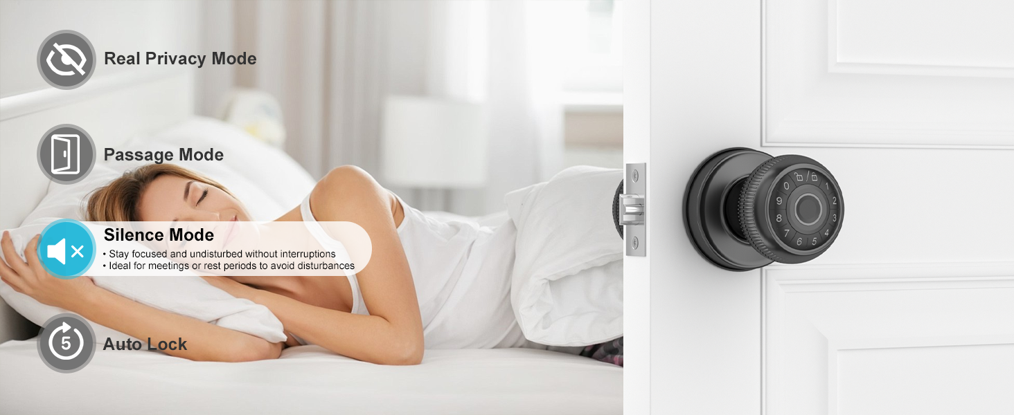 fingerprint door knob for bedroom