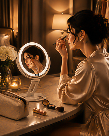 mirror with lights