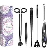 5 in 1 Candle Accessory Set,Candle Wick Trimmer Cutter,Candle Wick Dipper,Candle Wick Snuffer,Rec...