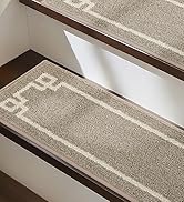 BEQHAUSE Stair Treads for Wooden Steps Non Slip Washable Carpet Stair Treads with Reusable Residu...