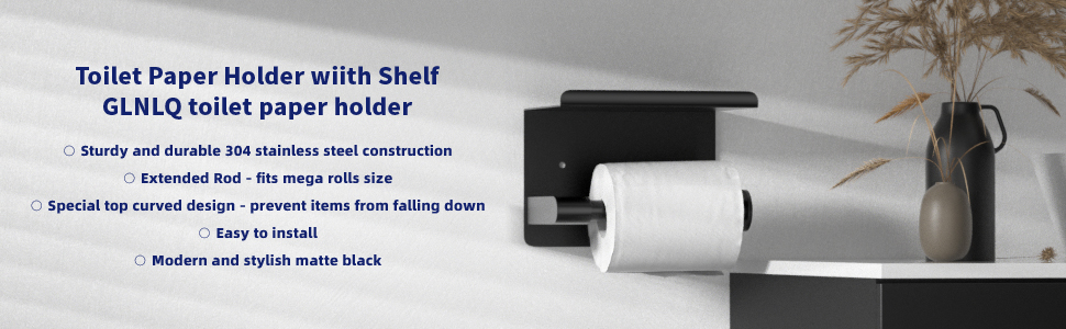 black toilet paper holder