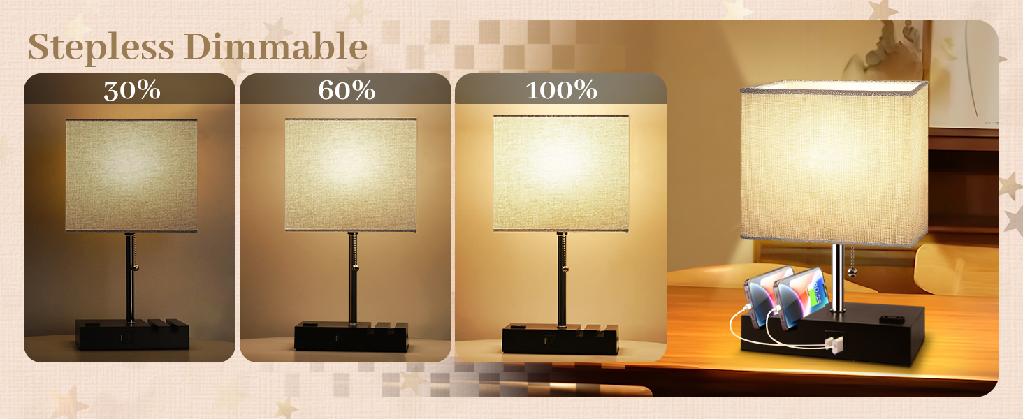 Nightstand Lamp for Bedroom