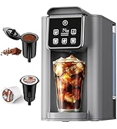 KIDISLE Hot &amp; Iced Coffee Maker with Bold Setting, Single Serve Coffee Maker for K Cup and Ground...