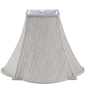 Aspen Creative 34012 Handsewn Pagoda Spider Lamp Shade in Taupe Linen Fabric (6" x 16" 12")