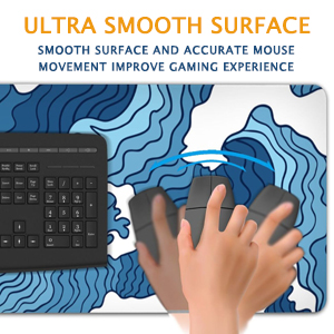 blue white mouse pad