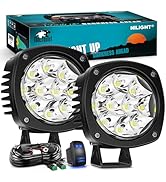 Nilight Led Offroad Lights 2PCS 4Inch 10LED Round Driving Light Spot White Beam Super Bright with...