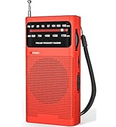 Goodes Portable Radio AM FM, Transistor Radio with Loud Speaker, Headphone Jack, 2AA Battery Oper...