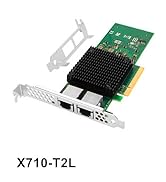 Vogzone 10Gb Ethernet Network Adapter X710-T2L, PCI Express v3.0 x 8-2 RJ45 Port(s) with Intel X7...