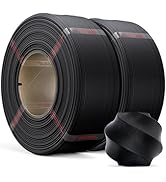 MarsWork PLA Matte Black Refill Filament 2-Pack Bundle (2kg/4.4lbs) for Reusable Spools, 1.75mm S...