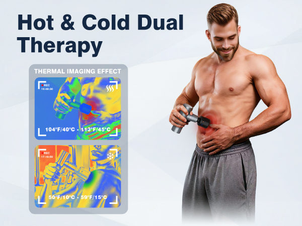 cotsoco Mini Deep Tissue Massage Gun with Heat and Cold Therapy