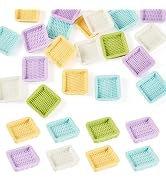 Magibeads 20Pcs Miniature Dollhouse Basket Decorations Square Simulation Basket Micro Garden Land...
